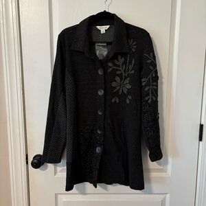 Cold water Creek Floral Button-Up Jacket